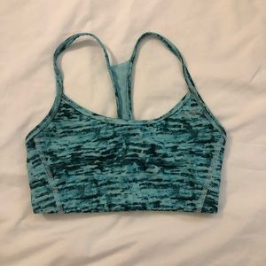 Blue sports bra